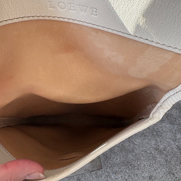 Loewe Suede and Leather Crossbody in tan and cream - Picture 9 of 15